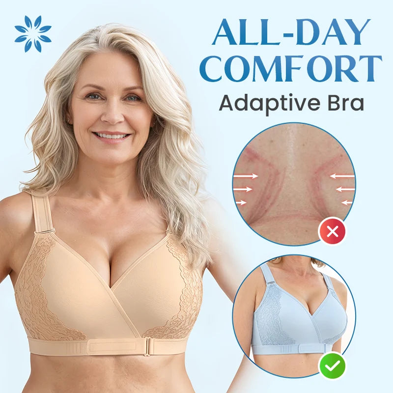 Pack of 3 Front-Wrap & Straps Adaptive Comfort Bra
