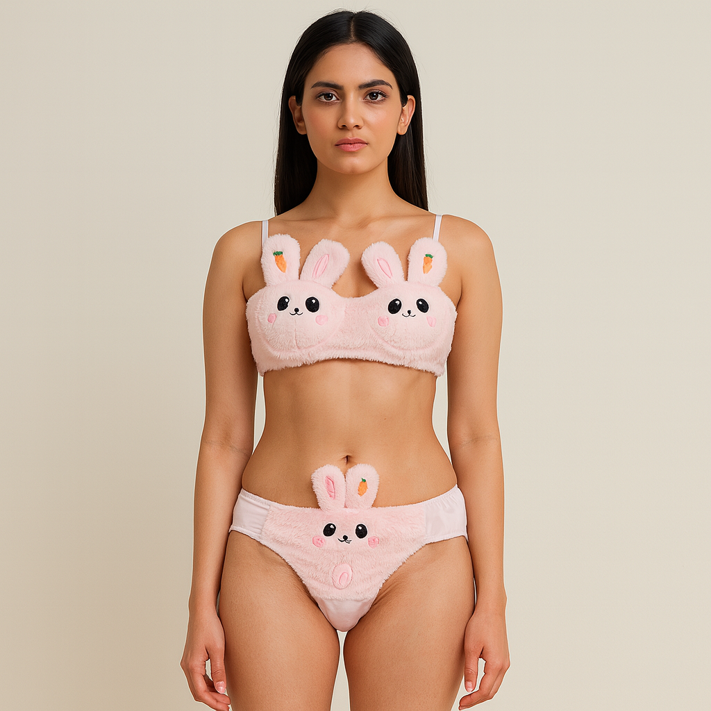 High Quality Anime Plush Bra & Panty Set | Luxury Desires ( PACK OF 3 )
