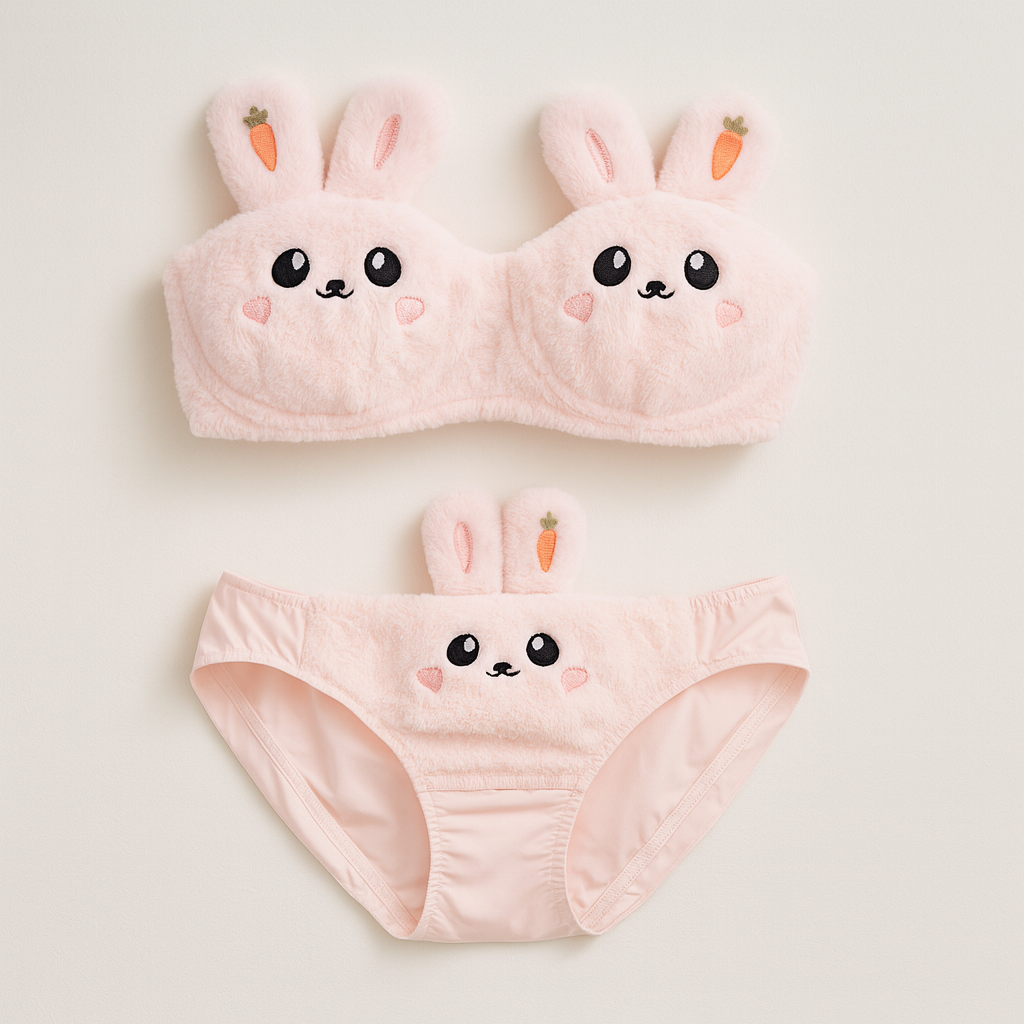 High Quality Anime Plush Bra & Panty Set | Luxury Desires ( PACK OF 3 )