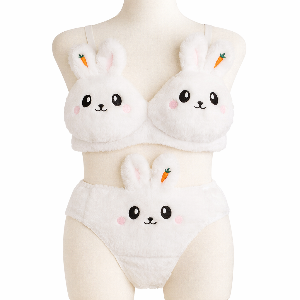 High Quality Anime Plush Bra & Panty Set | Luxury Desires ( PACK OF 3 )