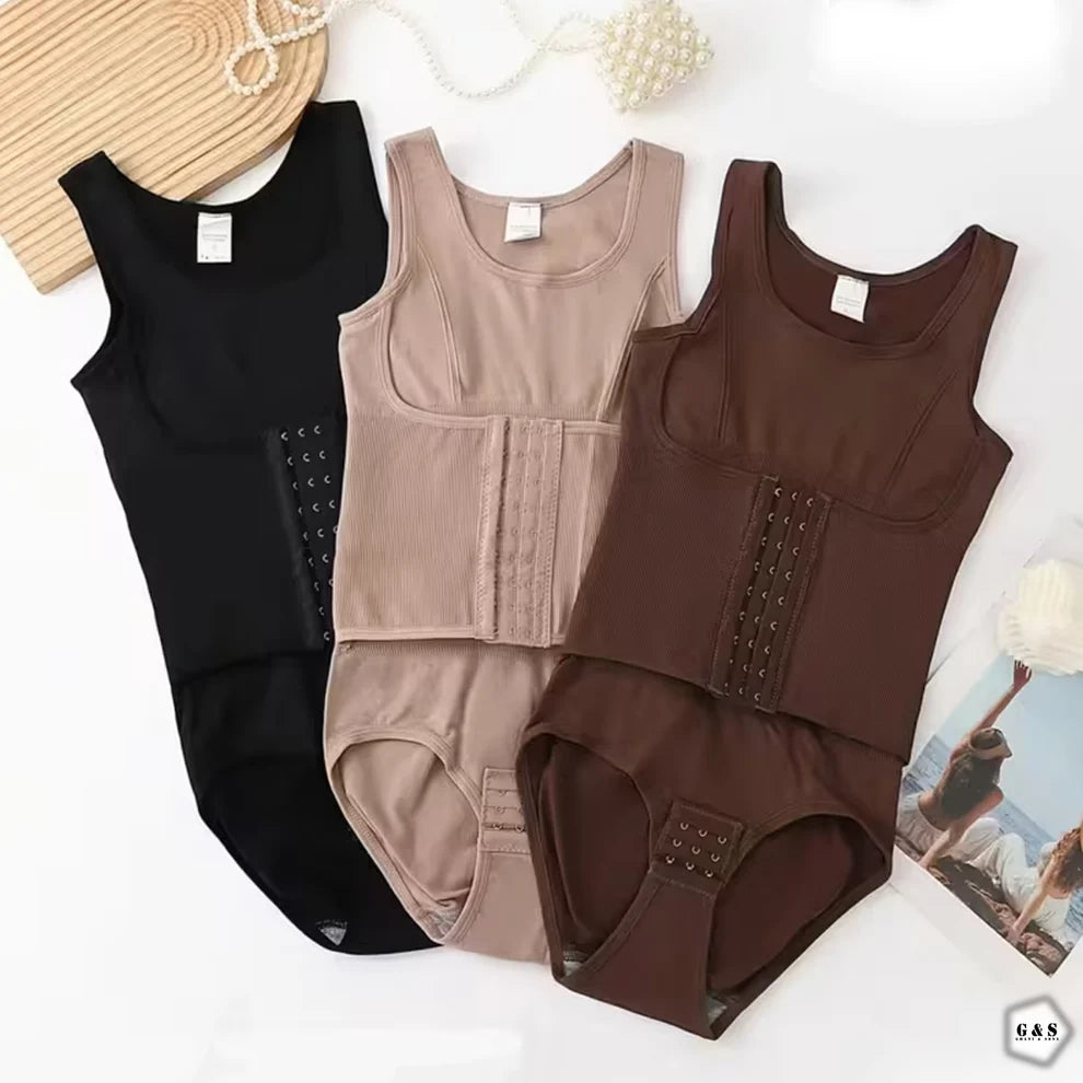 High Quality Front Open Body Shaper With Corset Belt ( PACK OF 3 )