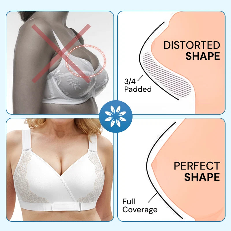 Pack of 3 Front-Wrap & Straps Adaptive Comfort Bra