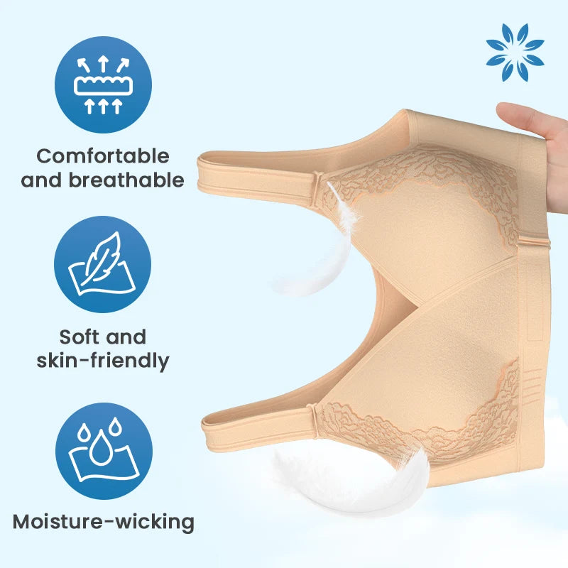 Pack of 3 Front-Wrap & Straps Adaptive Comfort Bra