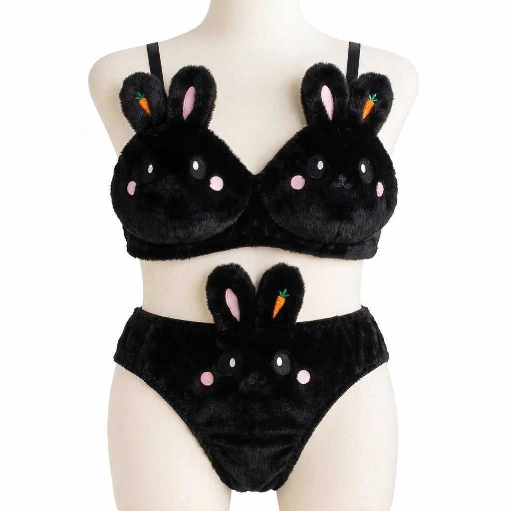 High Quality Anime Plush Bra & Panty Set | Luxury Desires ( PACK OF 3 )