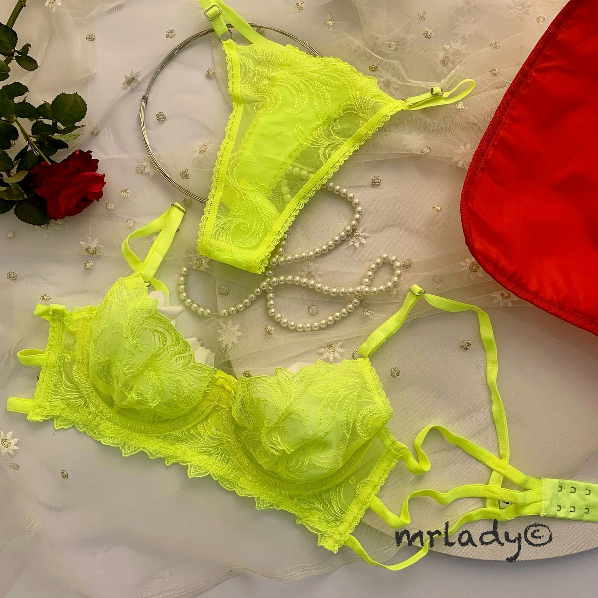 TURKISH RIPPLE SOFT NET BRA SET