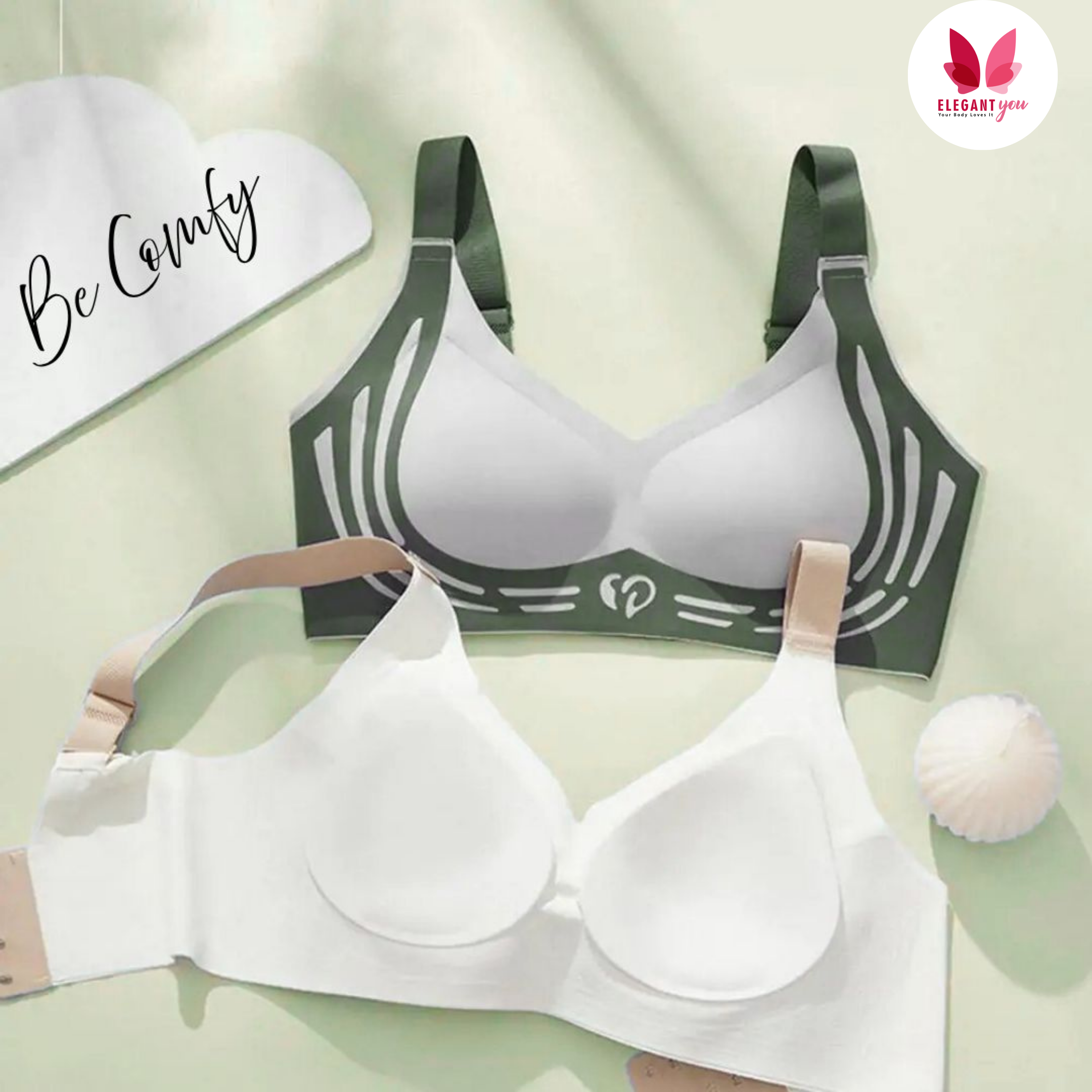 (32-44)size No Rash Seamless Breathable Wireless Push-up Uplift Sports Bra ( 053)